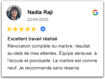 Témoignages réels de Rénovation complete de Marbre Casablanca